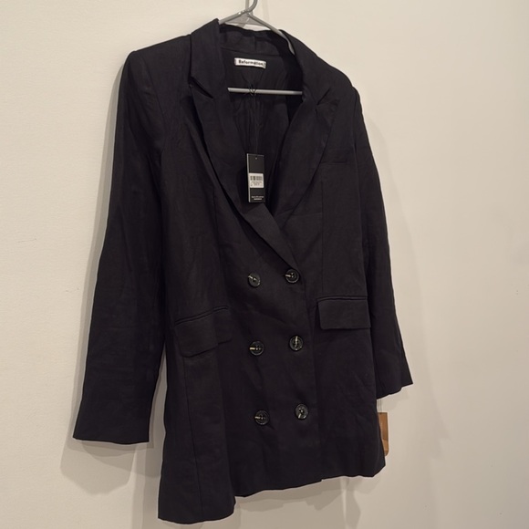 Reformation NWT Black Maxwell Blazer Dress! 🖤 Stunning piece! - Picture 6 of 8